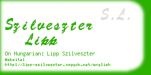 szilveszter lipp business card